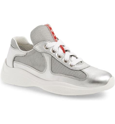 prada silver chunky trainers|prada ladies sneakers.